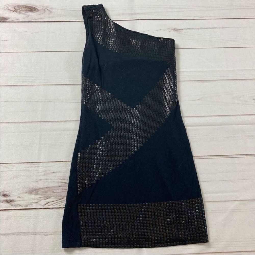 Armani Exchange Womens Black One Shoulder Bodycon Dress Size XS